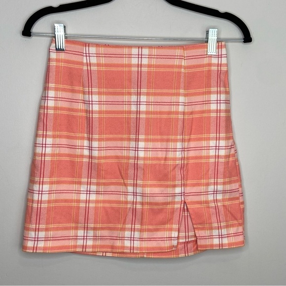 Wild Fable pink plaid mini skirt y2k size 4 - Picture 1 of 6